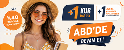 +1 Kur İngilizce +1 Yan Dil +ABD'DE DEVAM ET
