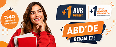 +1 Kur İngilizce +1 Yan Dil +ABD'DE DEVAM ET