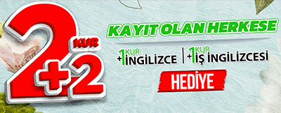 2 Kur Alana 1 Kur İngilizce , 1 Kur İş İngilizcesi Hediye