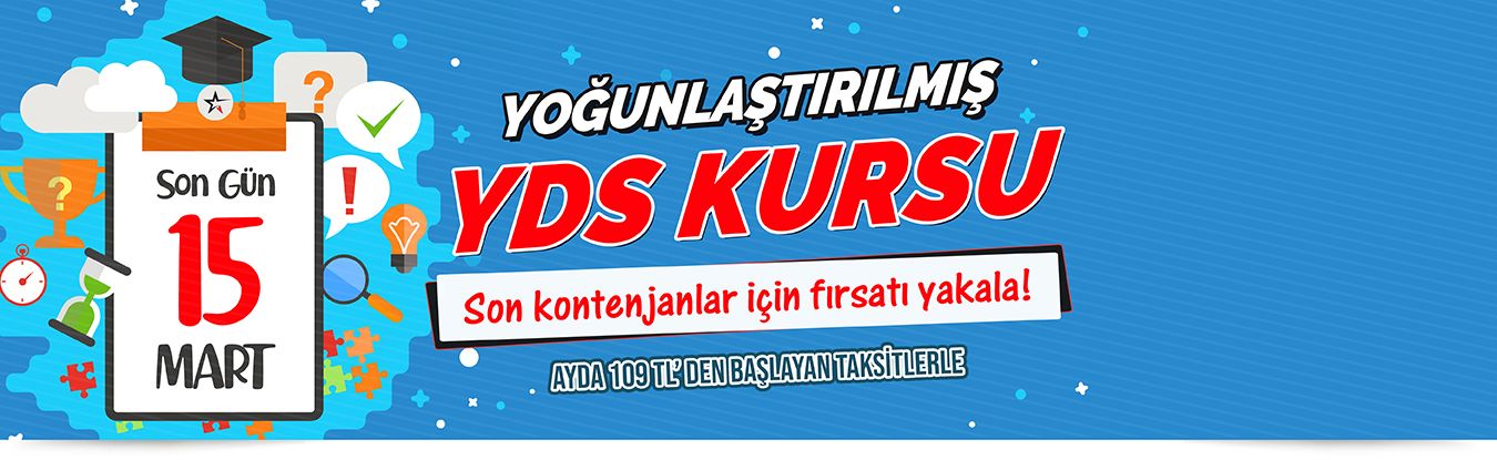 Yoğunlaştırılmış YDS Eğitimi!